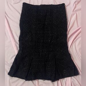black sparkle maxi skirt